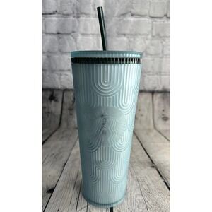 Starbucks 2024 Anniversary Shell Soft Touch Mint Green Venti Tumbler Limited NEW